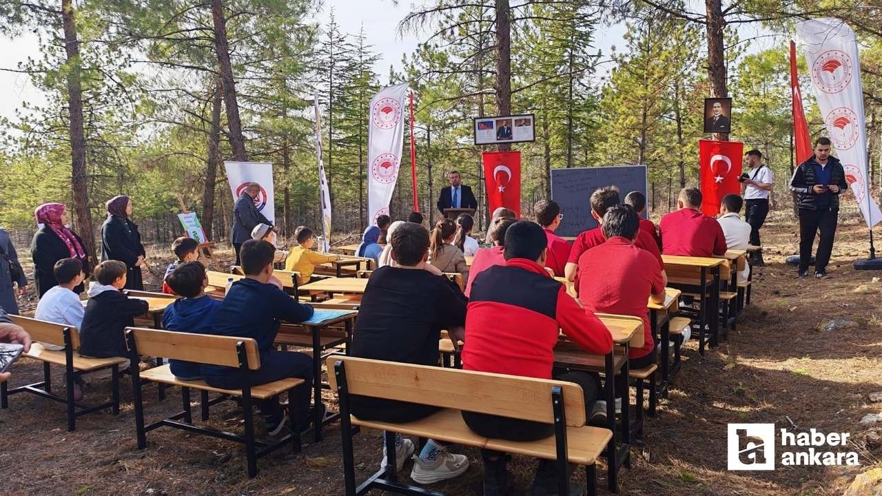 Beypazarı'nda sınıfı bir günlüğüne ormana taşıdılar