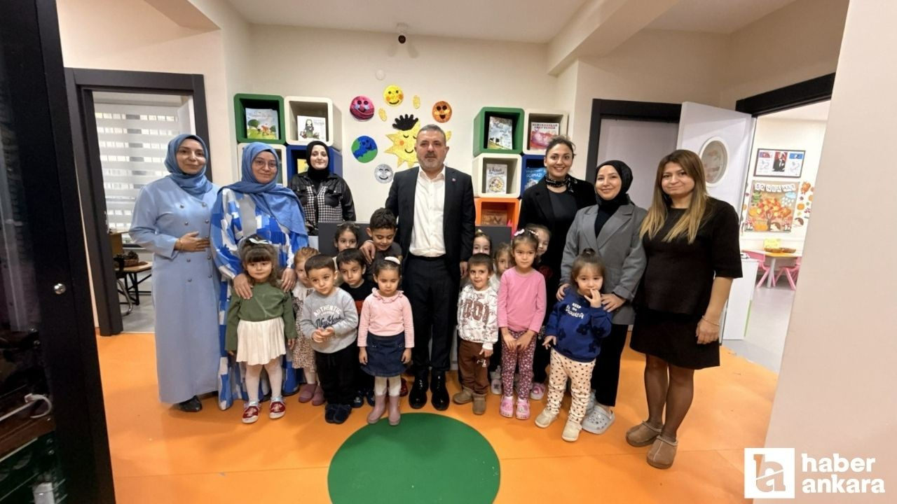 Sincan Belediye Başkanı Ercan'dan kreşlere 'Öğretmenler Günü' ziyareti