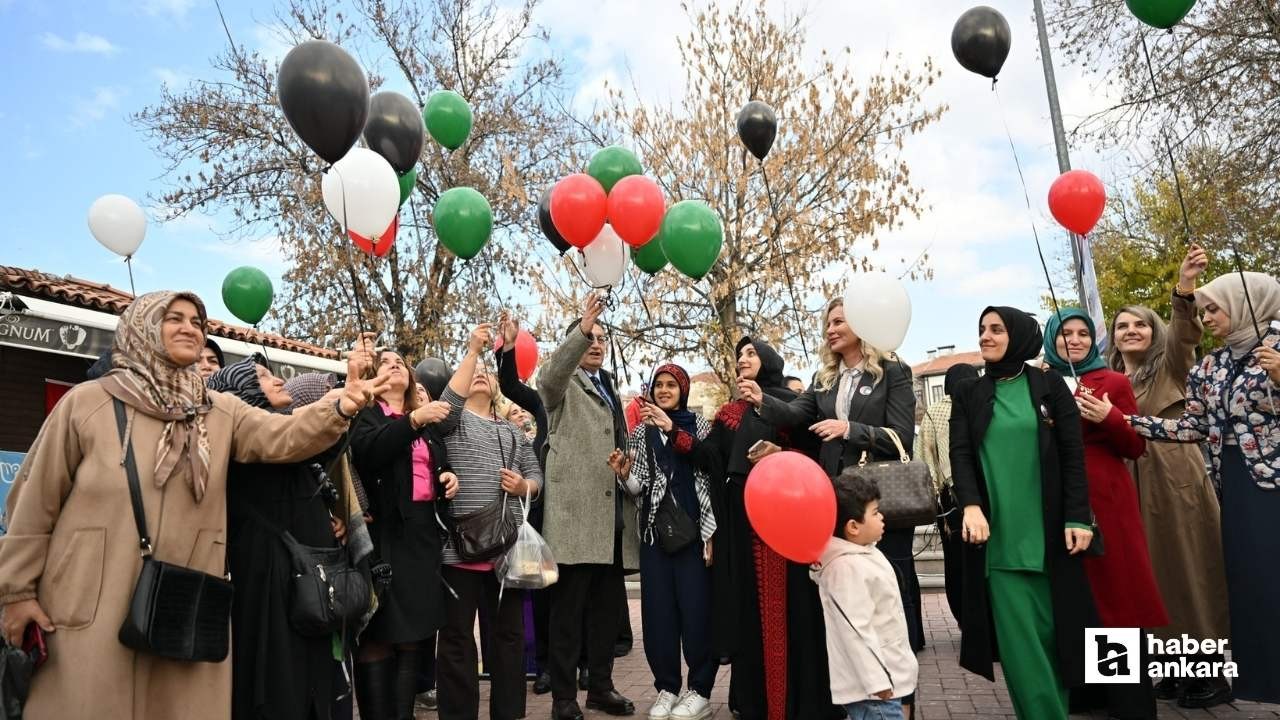 Altındağ'da Gazze'ye destek kermesi ve Şiddete Karşı Dur Yürüyüşü