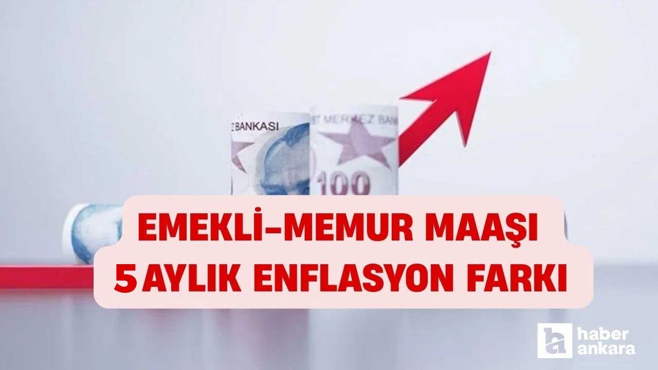 Emekli ve memurun son 5 aylık enflasyon farkı kesinleşti