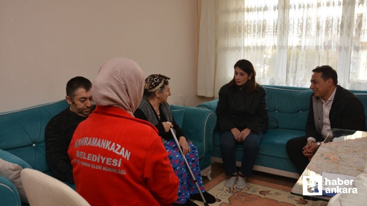 Kahramankazan'da engelli bireyler ve aileleri ziyaret edildi