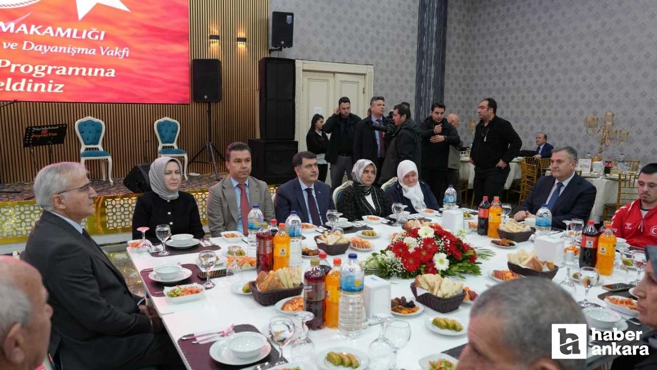 Ankara Valisi Şahin, şehit aileleri, gaziler ve engellilerle Çubuk'ta iftarda buluştu