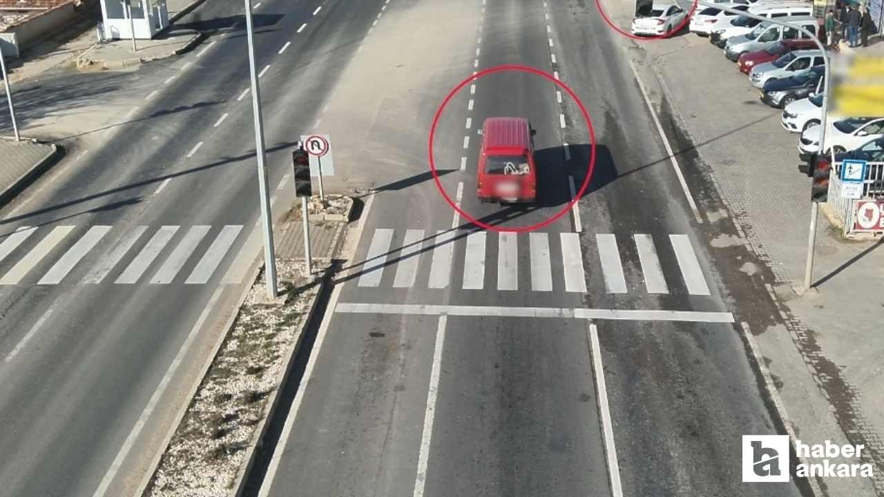 Kırşehir'de ana arterlerde dron destekli kırmızı ışık uygulaması