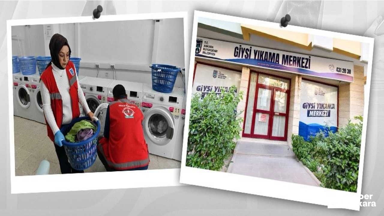 Ankara Büyükşehir Belediyesi'nin öğrencilere ücretsiz giysi yıkama hizmeti devam ediyor