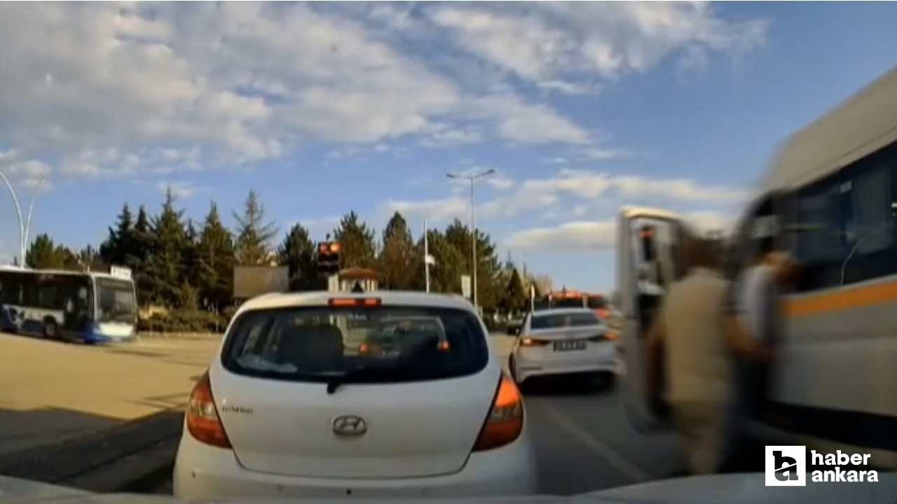 Gölbaşı'nda iki sürücü arasındaki tartışma kavgaya dönüştü