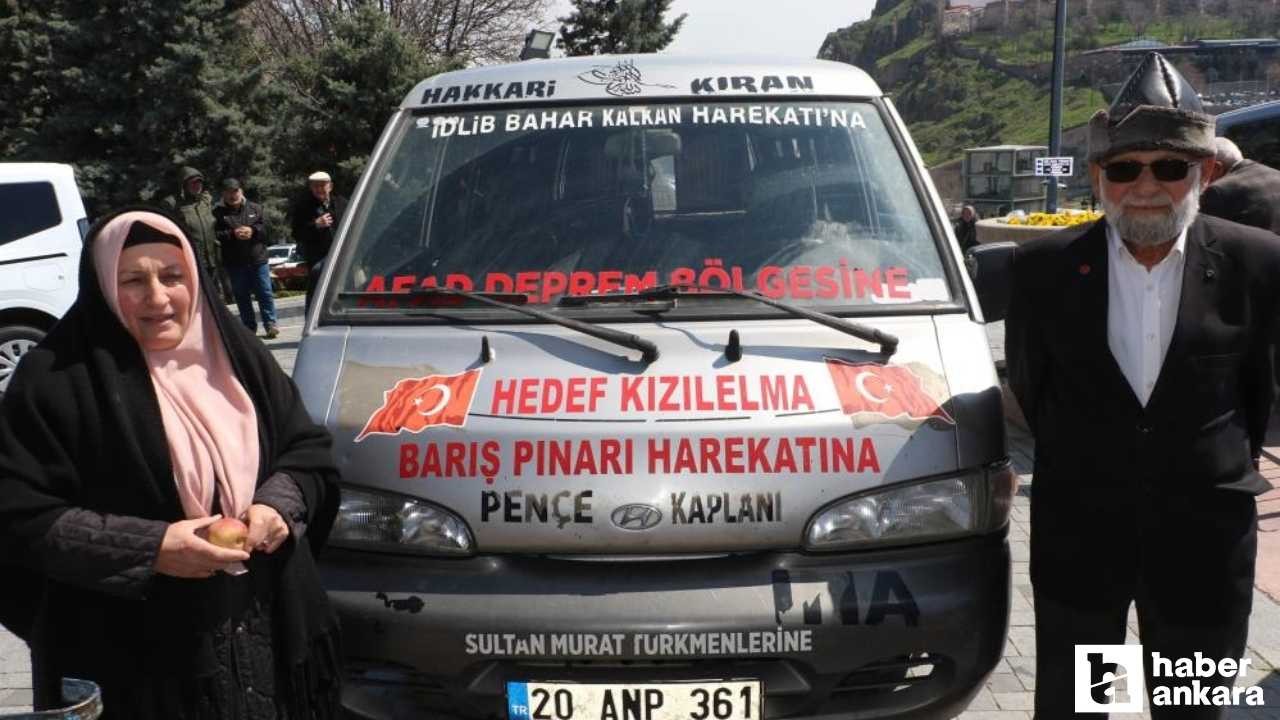 'Elmacı Dede' Hacı Bayram'da şehit polislerin hayrına elma dağıttı