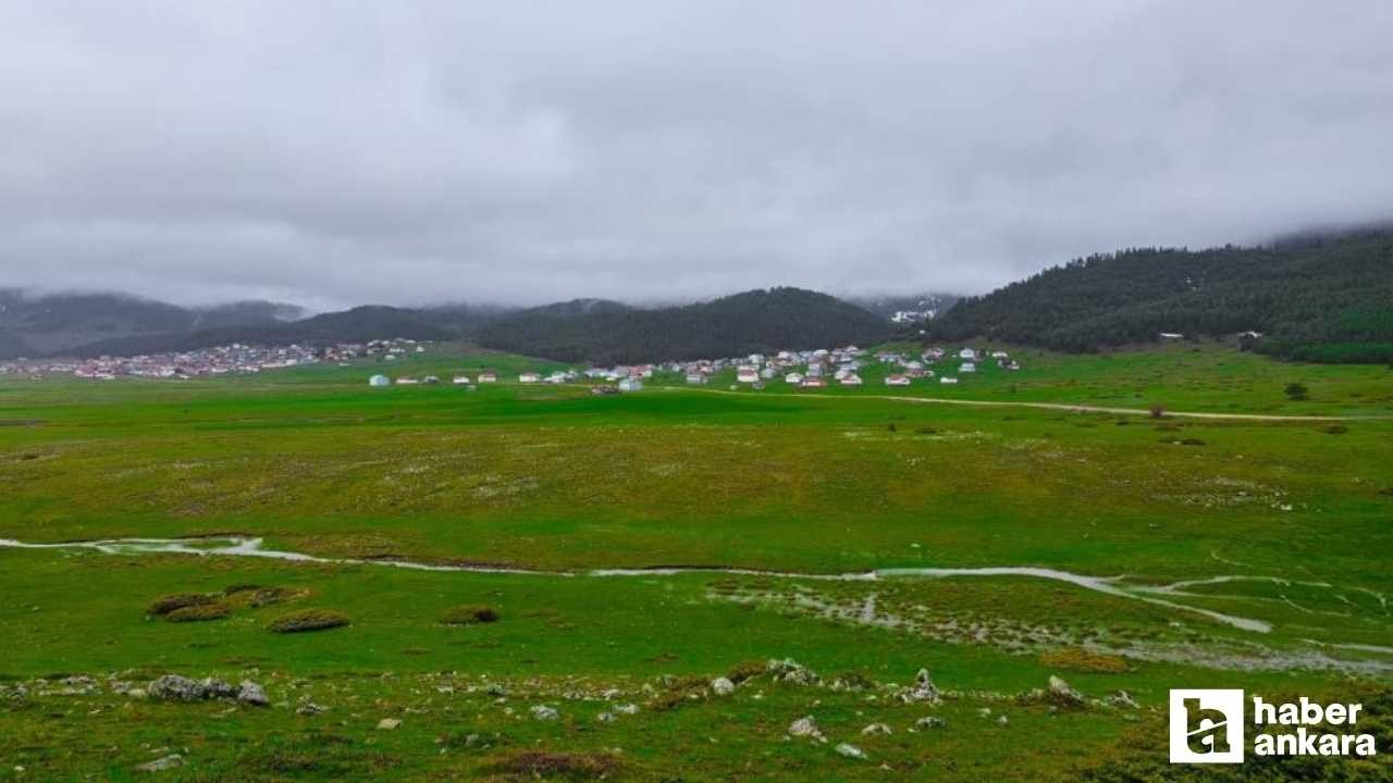 Ankara'nın Karadeniz'i Benli Yaylası: Dereler coştu, menderesler kartpostallık görüntüler yarattı