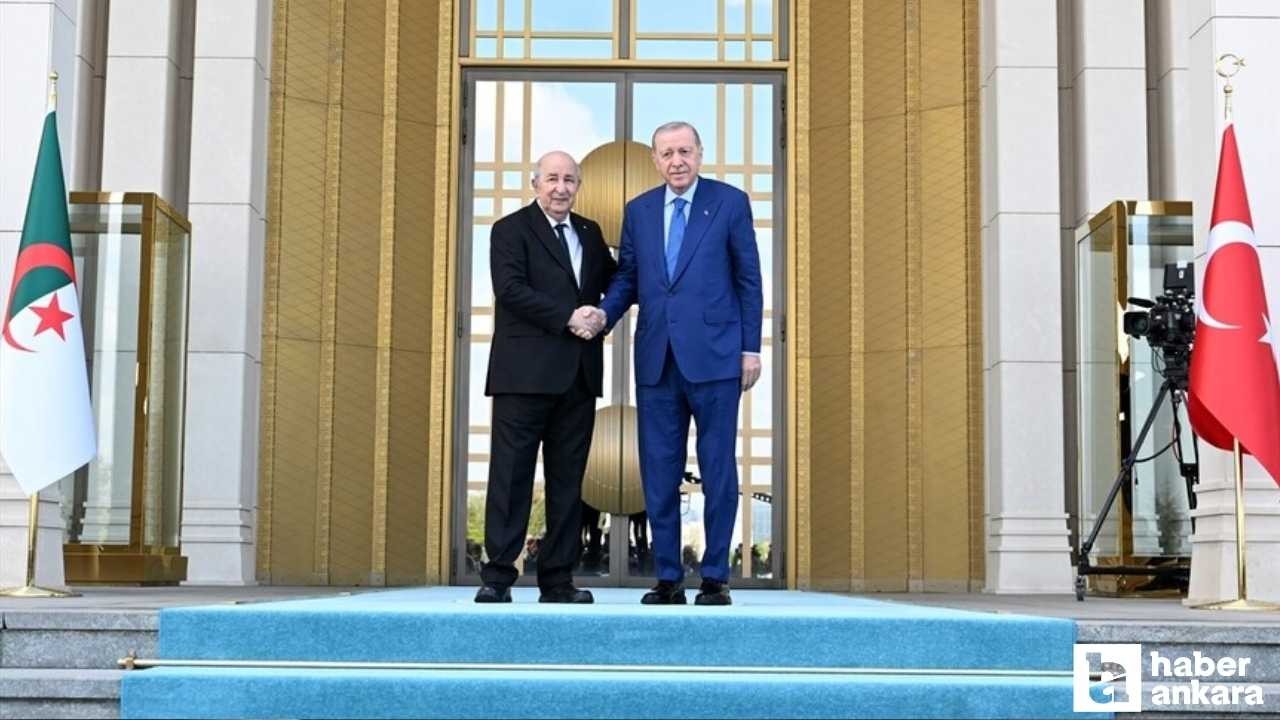 Cumhurbaşkanı Erdoğan, Cezayir Cumhurbaşkanı Tebbun’u Ankara'da törenle karşıladı