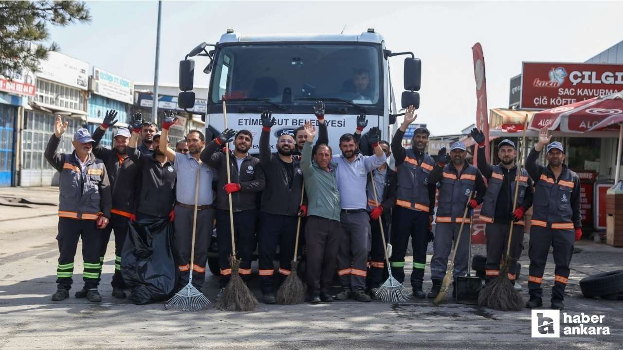 Etimesgut Belediyesi'nden Şaşmaz Oto Sanayi Sitesi’nde kapsamlı temizlik çalışması
