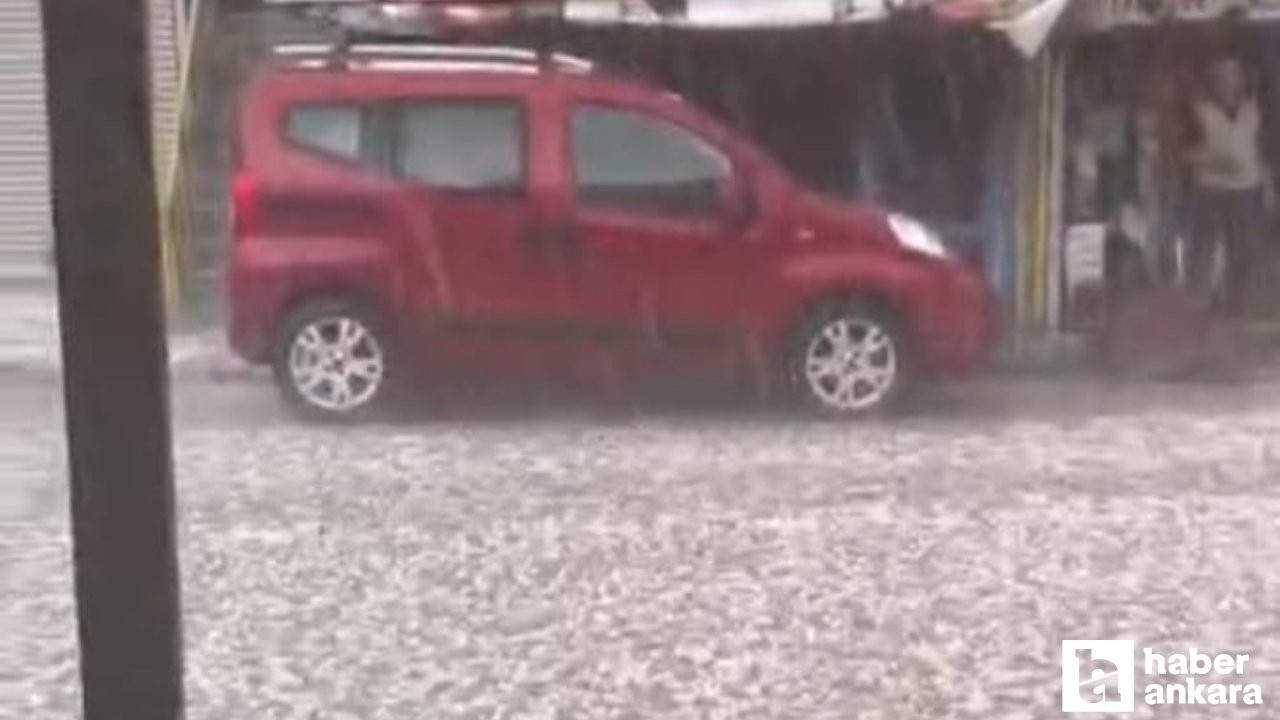 Bala'da dolu yağışı hayatı olumsuz etkiledi!