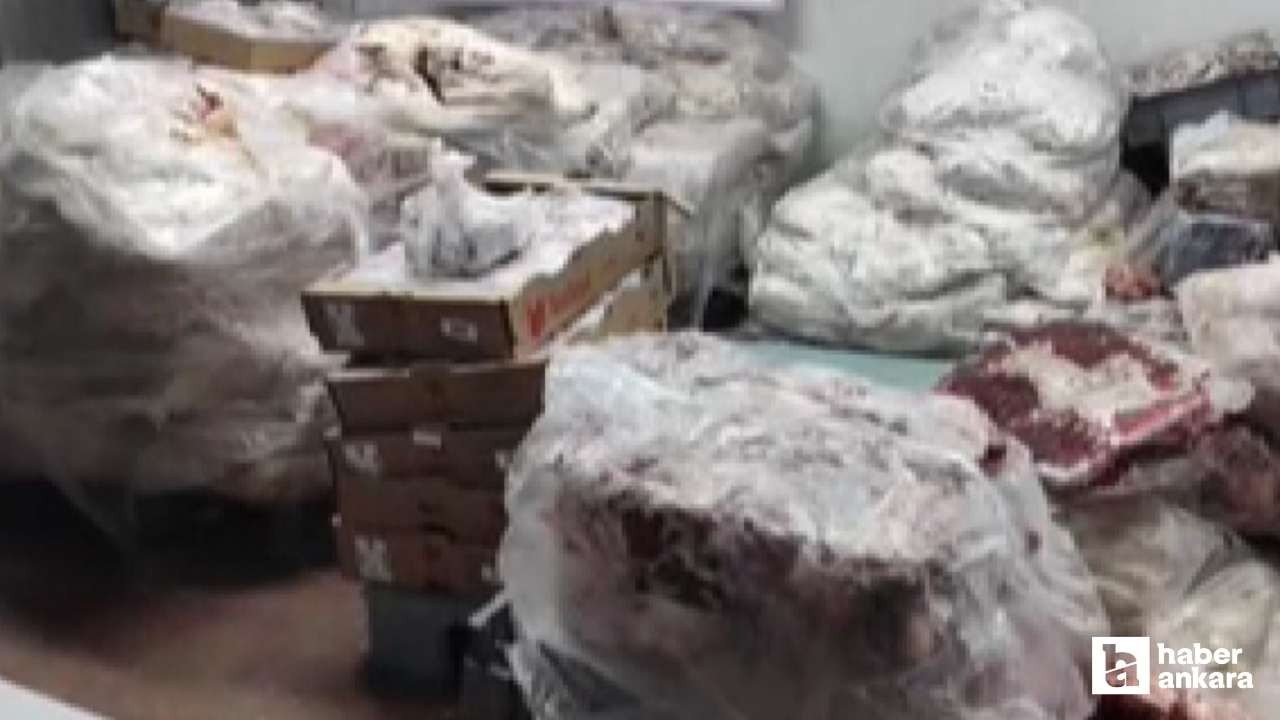 Kızılcahamam'da piyasaya sürülmeye hazırlanılan sağlıksız 40 ton et ürünü yakalandı