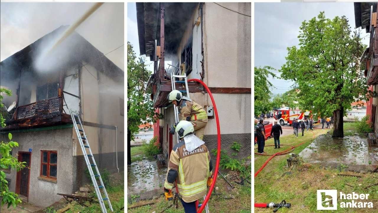 Beypazarı'nda ev yangını mahallede panik yarattı