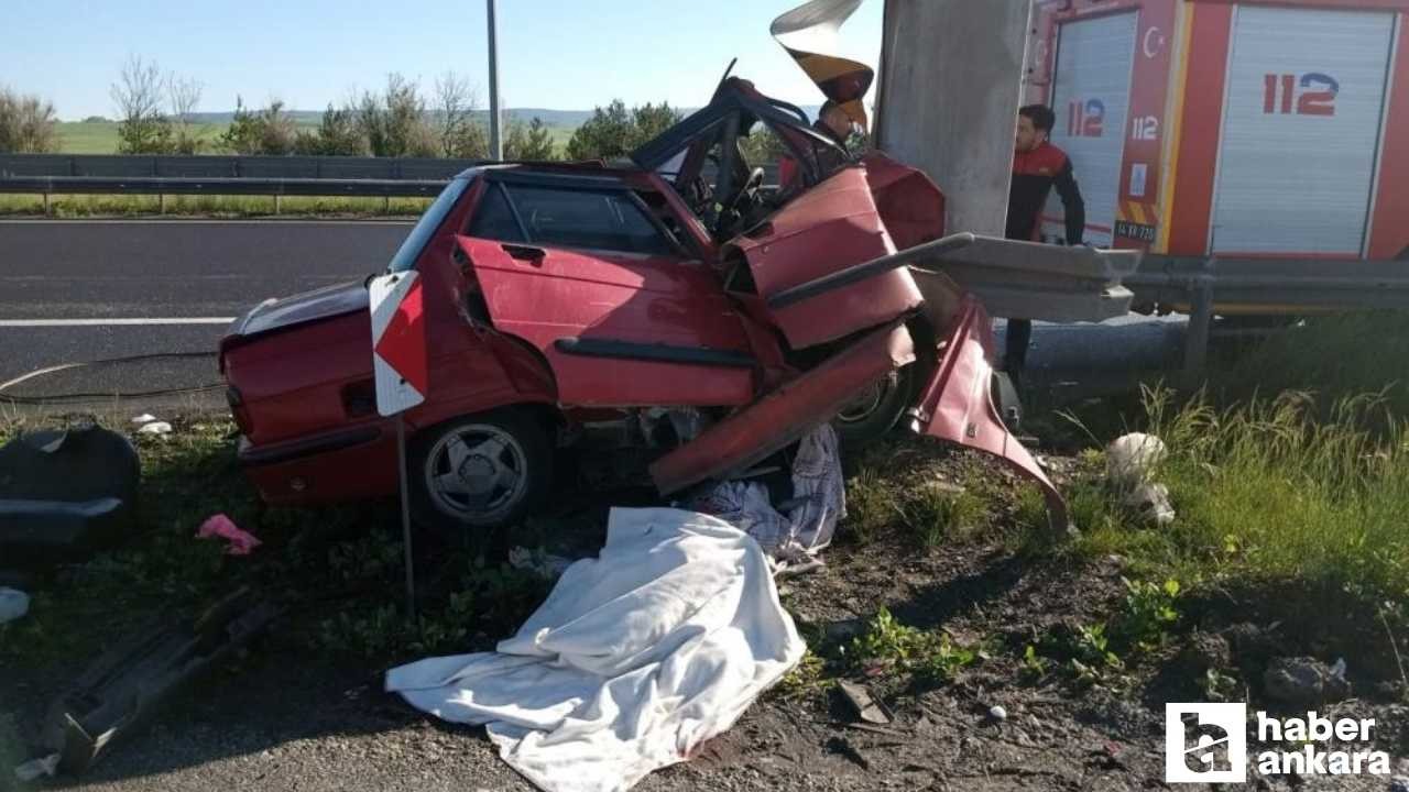 Ankara'ya gelen araç Bolu'da kaza yaptı: 2 ölü, 1 yaralı!