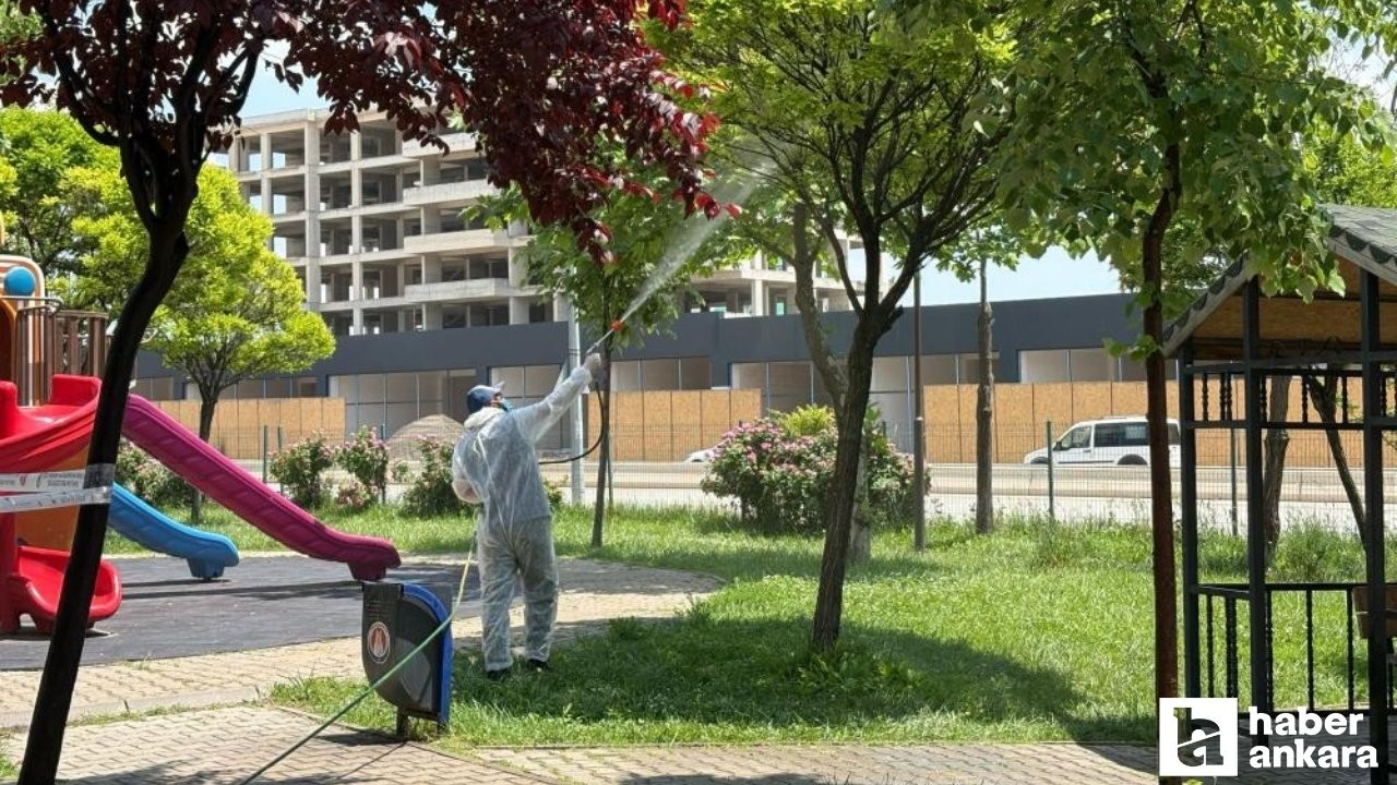 Sincan Belediyesi, Sincan Park'ı ve yeşil alanları ilaçladı!