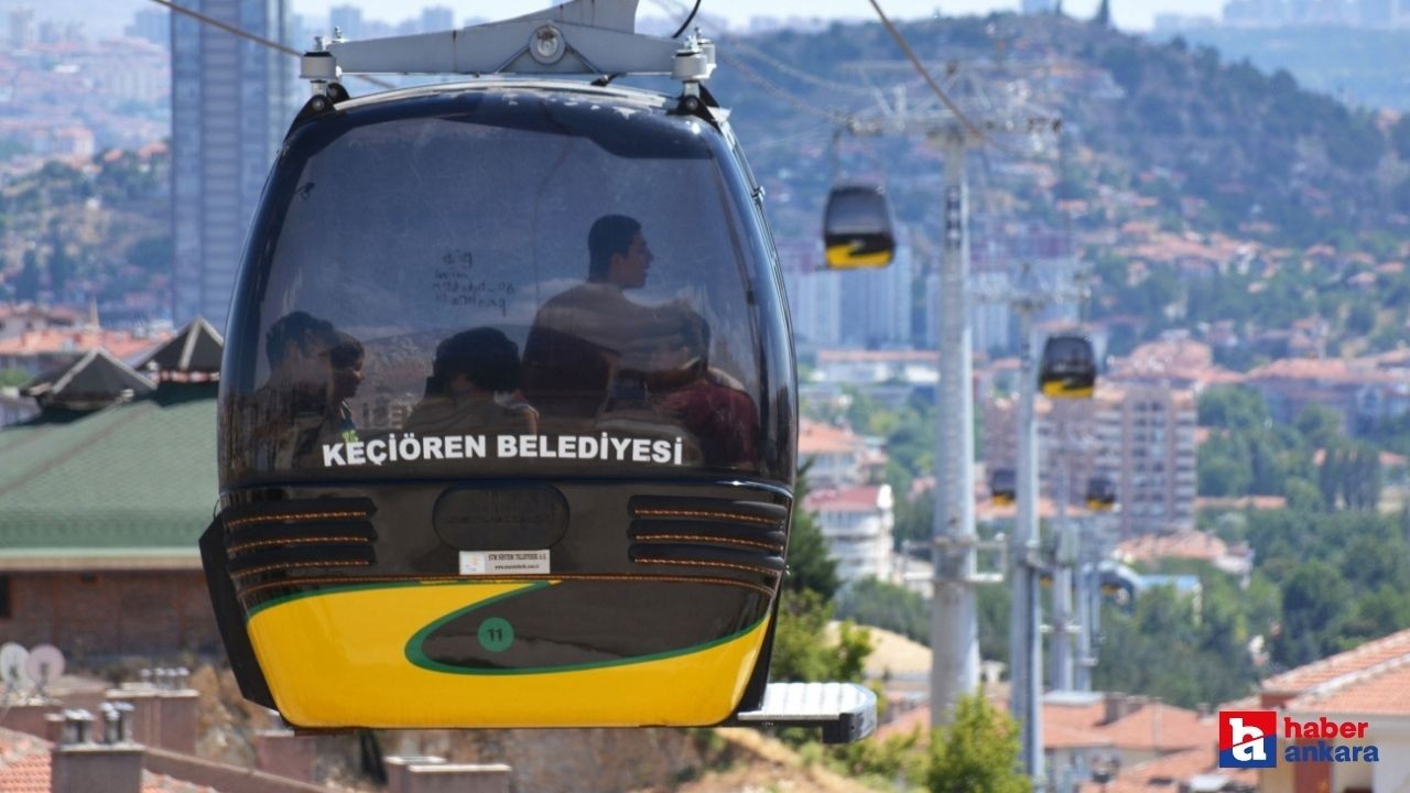 Ankara'nın Keçiören ilçesinde hafta sonu teleferik hizmeti verilmeyecek!