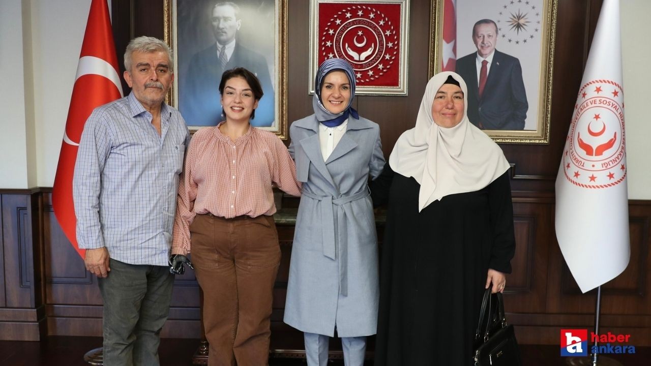 Aile ve Sosyal Hizmetler Bakanı Göktaş, Kim Milyoner Olmak İster'de 1 milyon TL Rabia Birsen'i makamında ağırladı