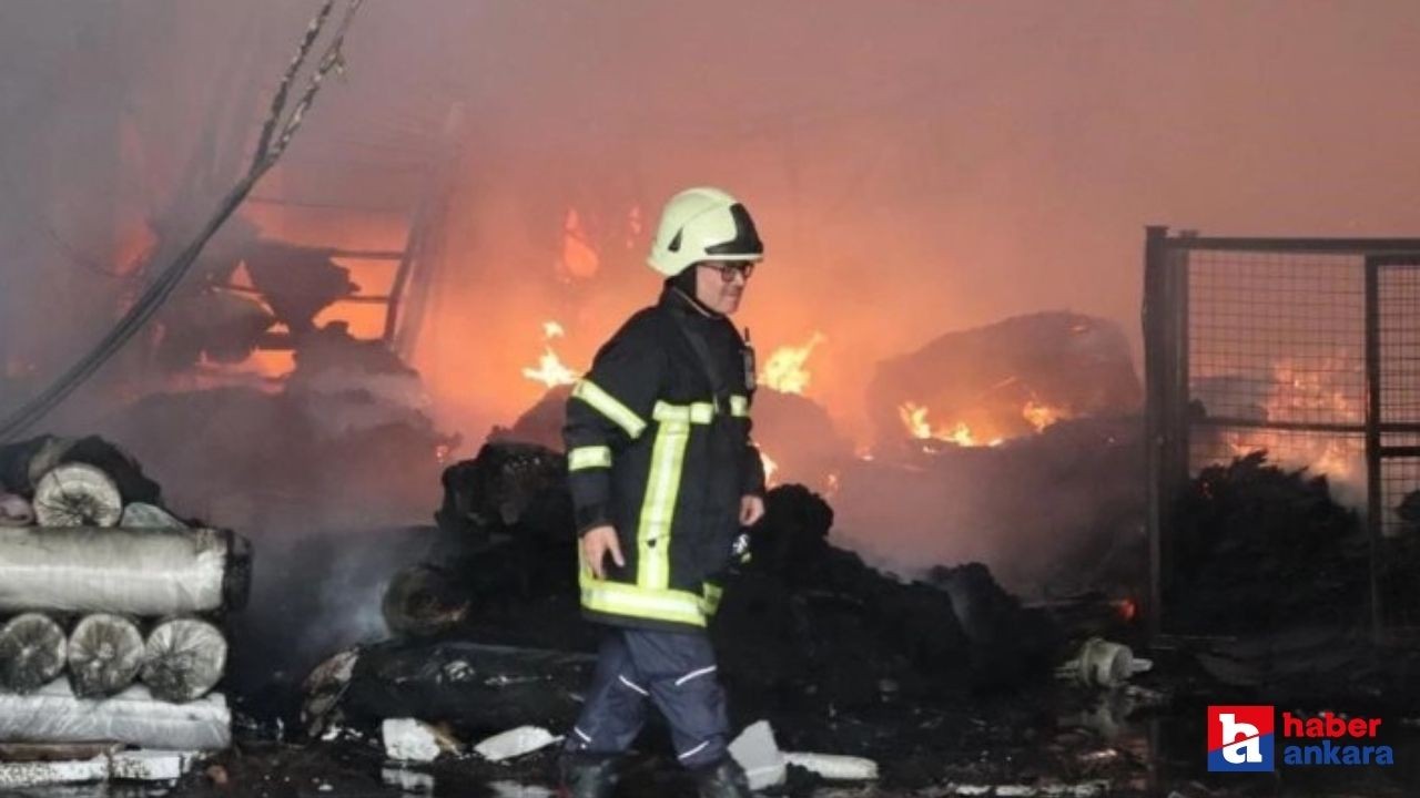Ankara Sincan'da iş yerinde korkutan yangın!