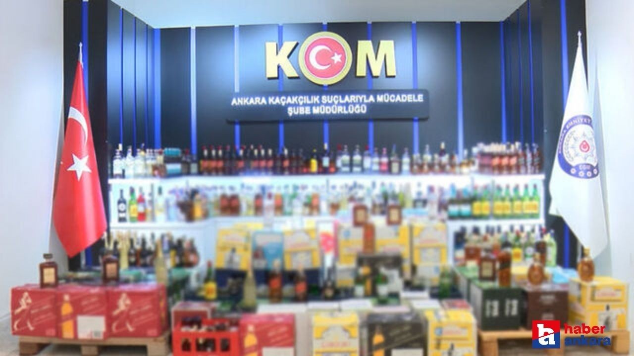 Ankara'da eğlence mekanına düzenlenen operasyonda 7,5 milyon TL'lik kaçak içki ele geçirildi!