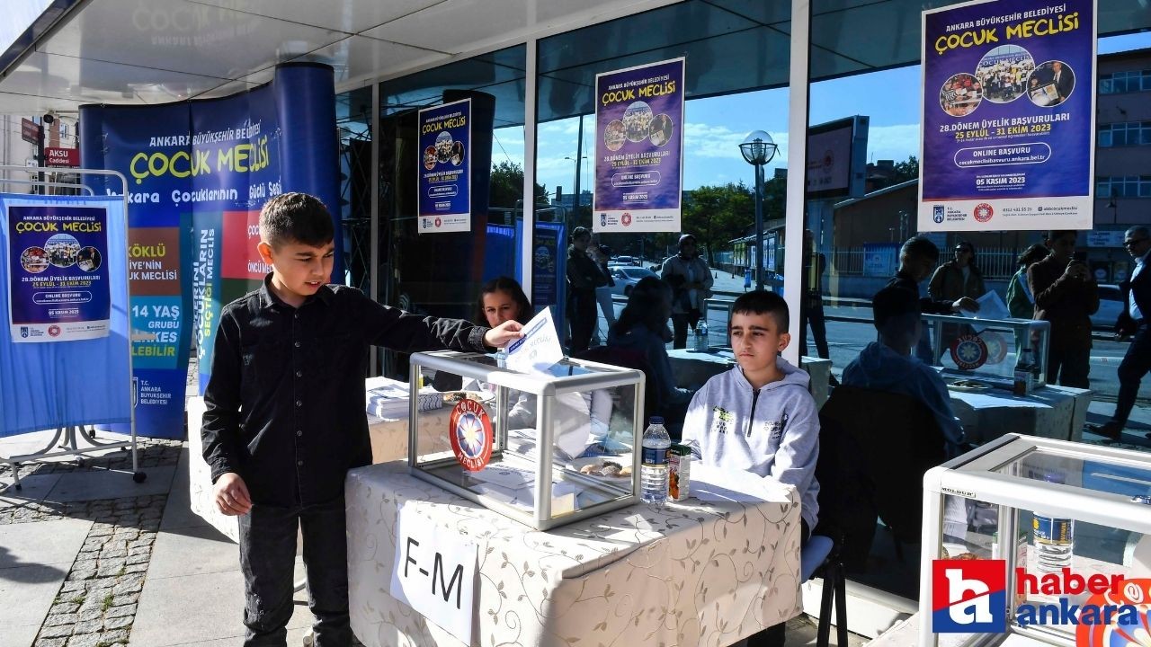 Ankara Büyükşehir Belediyesi 28'nci dönem Çocuk Meclisi'nde seçim heyecanı