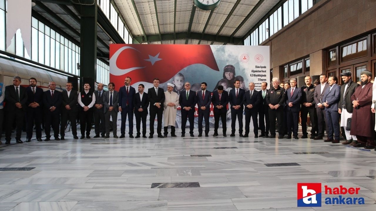 Yardım malzemesi taşıyan 19. İyilik Treni Ankara'dan Afganistan'a hareket etti