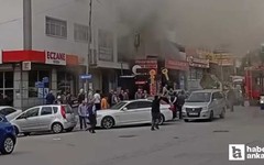 Altındağ'da balıkçı dükkanında yangın