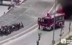 Pursaklar'da araç yangını panik yarattı!
