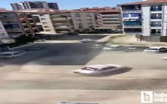 Sincan'da drift atan sürücü mahalle sakinlerini korkuttu