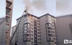Yenimahalle'de bir binanın üst katında yangın çıktı