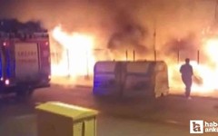 Gölbaşı'nda korkutan market yangını!