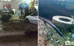 Mamak'ta kontrolden çıkan araç Hatip Çayı'na uçtu: 3 yaralı