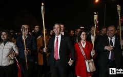 Ankara'da Cumhuriyet Bayramı için fener alayı düzenlendi