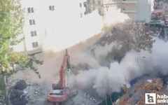 Çankaya'da kontrollü yıkım sırasında bina çöktü!