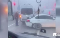 Akyurt'ta yoğun sis nedeniyle zincirleme kaza meydana geldi