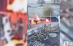 Çamlıdere'de mahalle muhtarı ile oğluna ait 4 araç kundaklandı