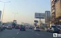 Yenimahalle'de zincirleme trafik kazası araç kamerasına yansıdı