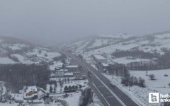 Samsun-Ankara yolunda kar yağışı etkili oldu