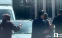 Sincan'da sürücüler arasındaki yol verme tartışması kamerada