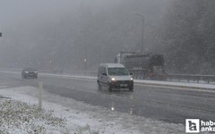 Bolu Dağı'nda kar yağışı etkili oluyor