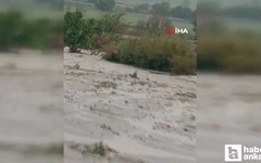 Beypazarı'nda sağanak sonrası ekili alanlar sular altında kaldı