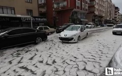 Kahramankazan'da sokaklar beyaza büründü!