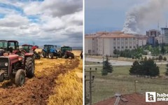 Çubuk'ta korkutan arazi yangını: Köy sakinleri müdahale etti!