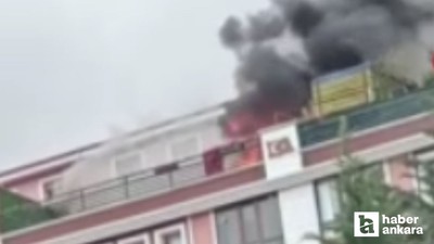 Ankara Pursaklar’da 5 katlı binada yangın paniği