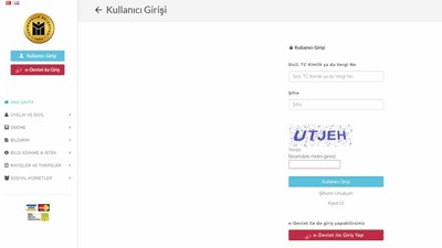 Yenimahalle Belediyesi emlak vergisi sorgulama ve ödeme ekranı