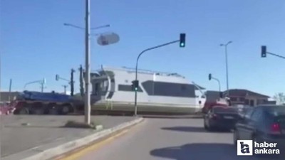 Gölbaşı'nda karadan yürütülen tekne kameralara takıldı
