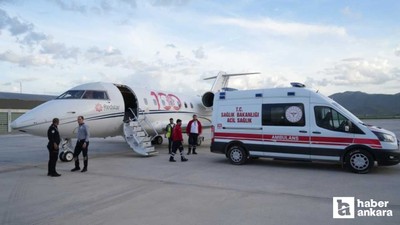 7 aylık bebek ambulans uçakla Muş'tan Ankara'ya getirildi