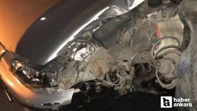 Beypazarı’nda otomobil elektrik direğine çarptı: 1 yaralı