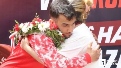 Dünya şampiyonu Ramazan Efe Yılmaz, memleketi Çankırı'ya madalya ile döndü