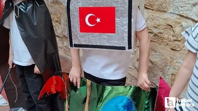 Mamak'ta öğrenciler atık malzemelerden eserler üretti