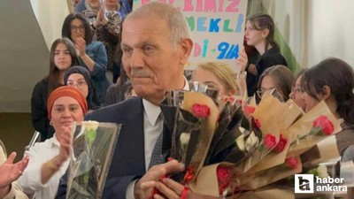 Sincan'da emekli olan müdüre duygu yüklü veda