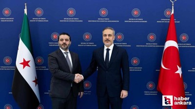 Ankara'ya gelen Suriye Dışişleri Bakanı Şeybani, Fidan ile görüştü
